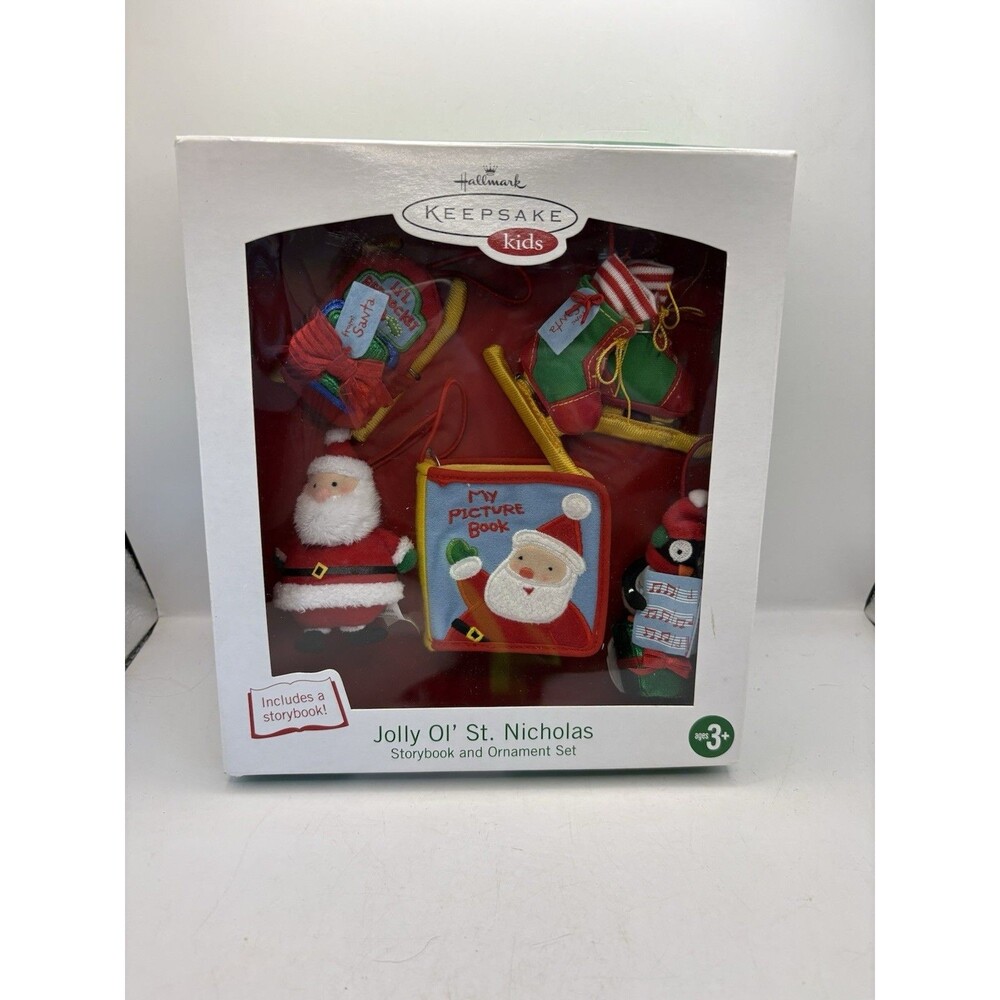 Hallmark Keepsake Kids Jolly Ol' St Nicholas Ornament Story Book Set NIB